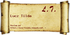 Lucz Tilda névjegykártya